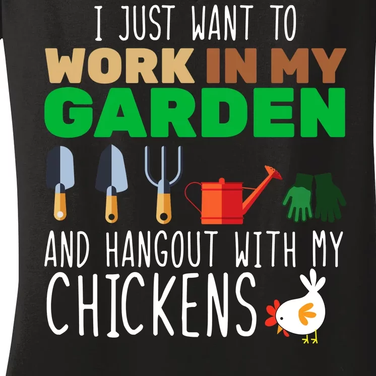 Just Want To Work In My Garden Women's V-Neck T-Shirt