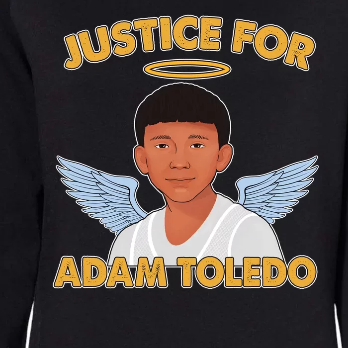 Justice For Adam Toledo Angel Womens California Wash Sweatshirt