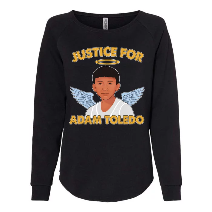 Justice For Adam Toledo Angel Womens California Wash Sweatshirt