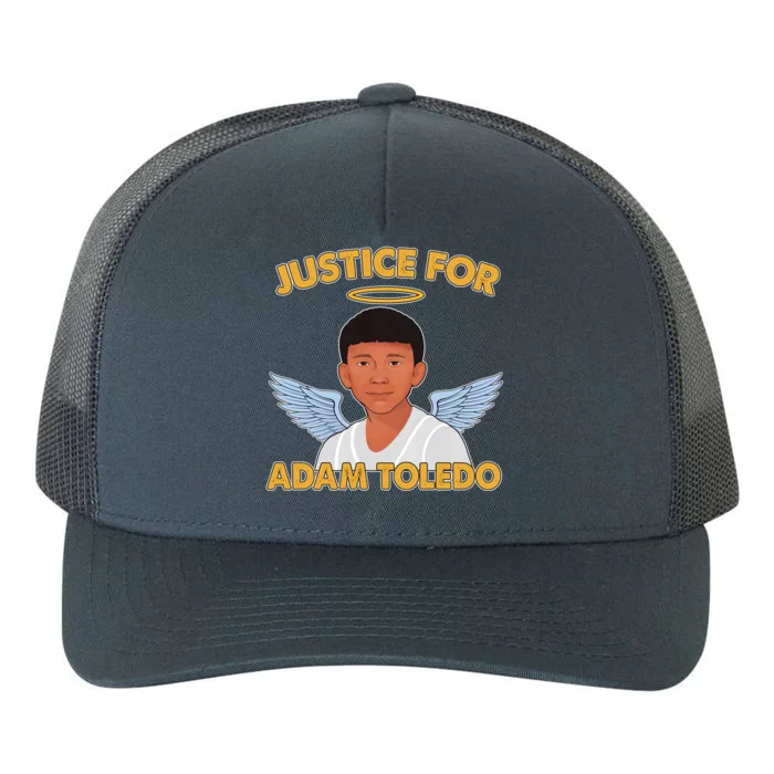 Justice For Adam Toledo Angel Yupoong Adult 5-Panel Trucker Hat