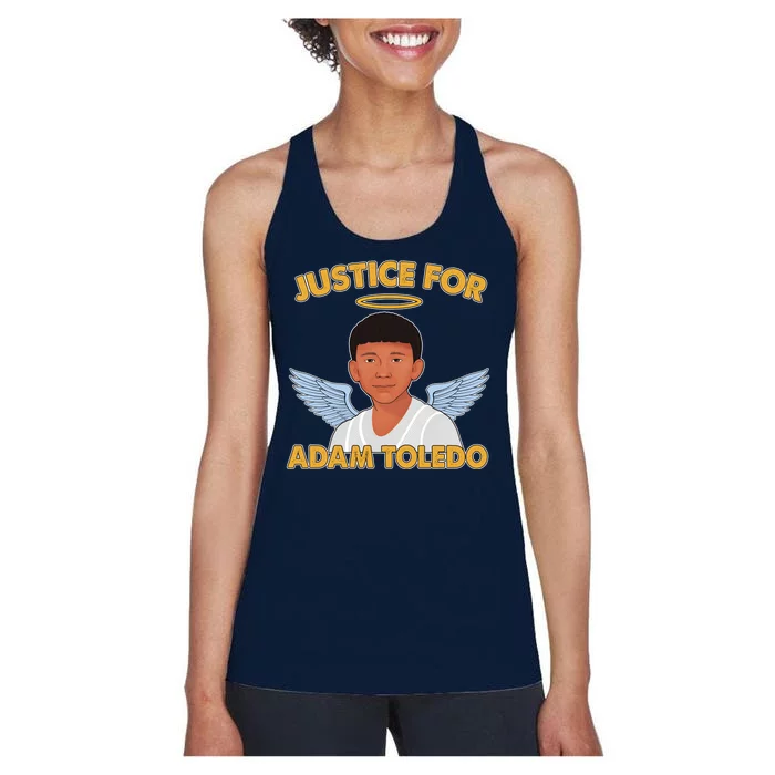 Justice For Adam Toledo Angel Women's Racerback Tank