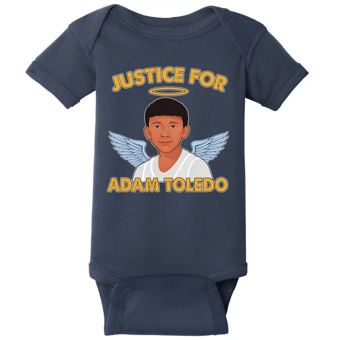 Justice For Adam Toledo Angel Baby Bodysuit