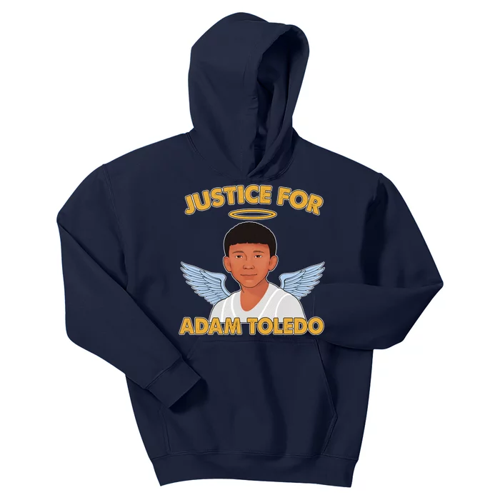 Justice For Adam Toledo Angel Kids Hoodie