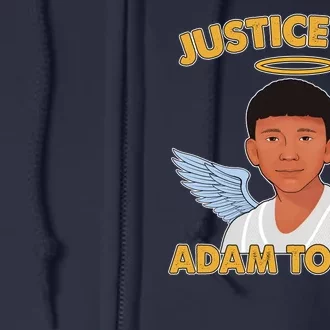 Justice For Adam Toledo Angel Full Zip Hoodie