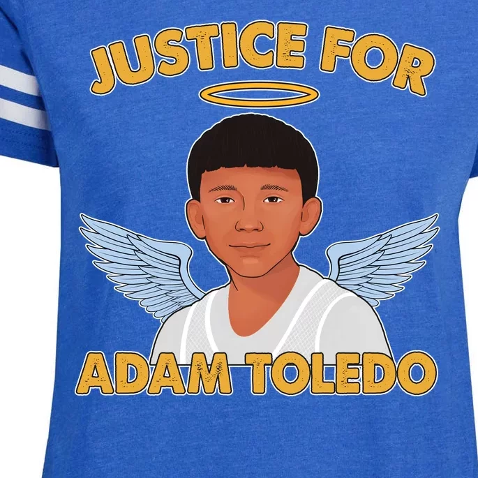 Justice For Adam Toledo Angel Enza Ladies Jersey Football T-Shirt