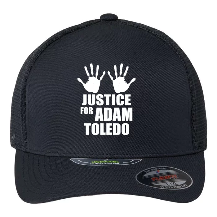 Justice For Adam Toledo Black Lives Matter Flexfit Unipanel Trucker Cap