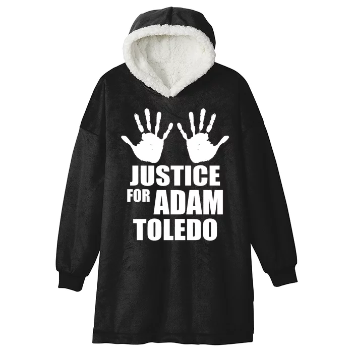 Justice For Adam Toledo Black Lives Matter Hooded Wearable Blanket