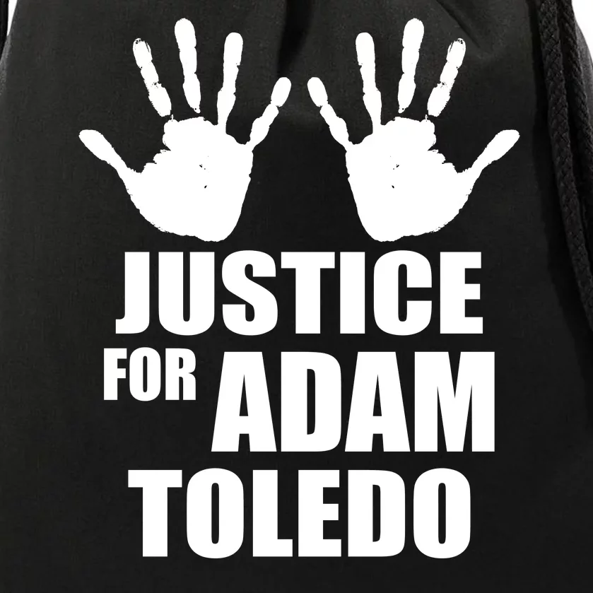 Justice For Adam Toledo Black Lives Matter Drawstring Bag