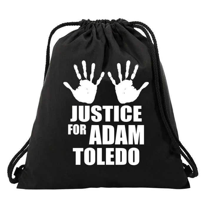 Justice For Adam Toledo Black Lives Matter Drawstring Bag