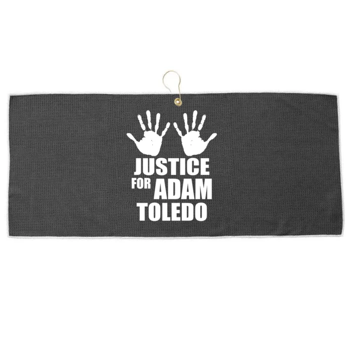 Justice For Adam Toledo Black Lives Matter Large Microfiber Waffle Golf Towel