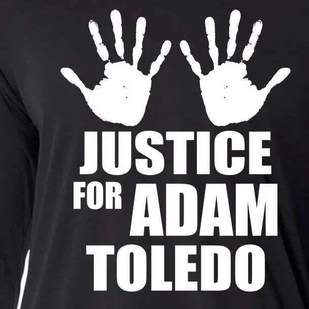 Justice For Adam Toledo Black Lives Matter Cooling Performance Long Sleeve Crew