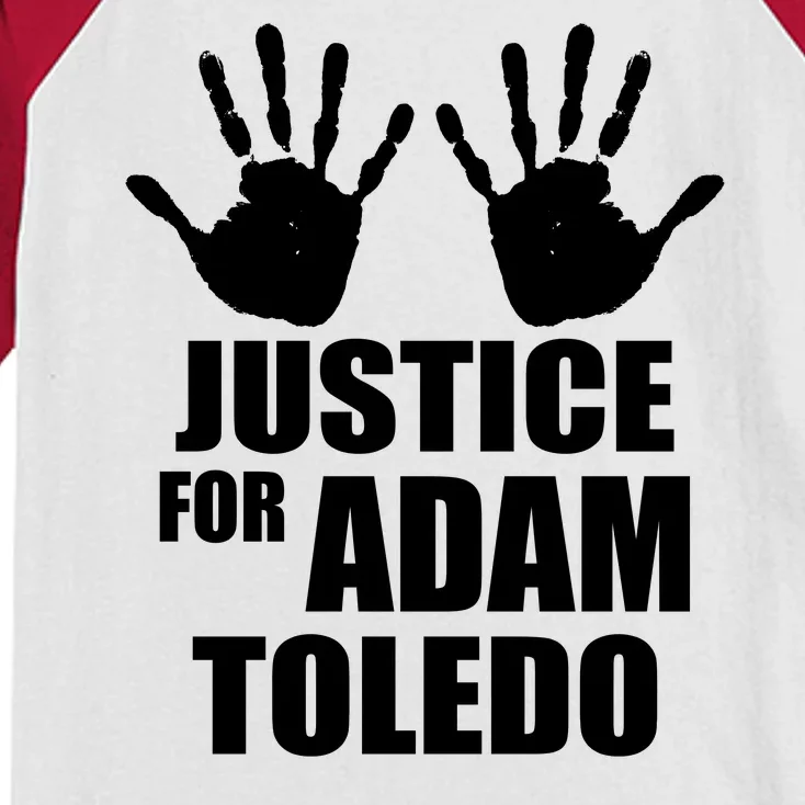 Justice For Adam Toledo Black Lives Matter Kids Colorblock Raglan Jersey