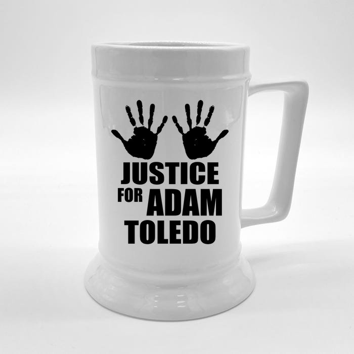 Justice For Adam Toledo Black Lives Matter Front & Back Beer Stein