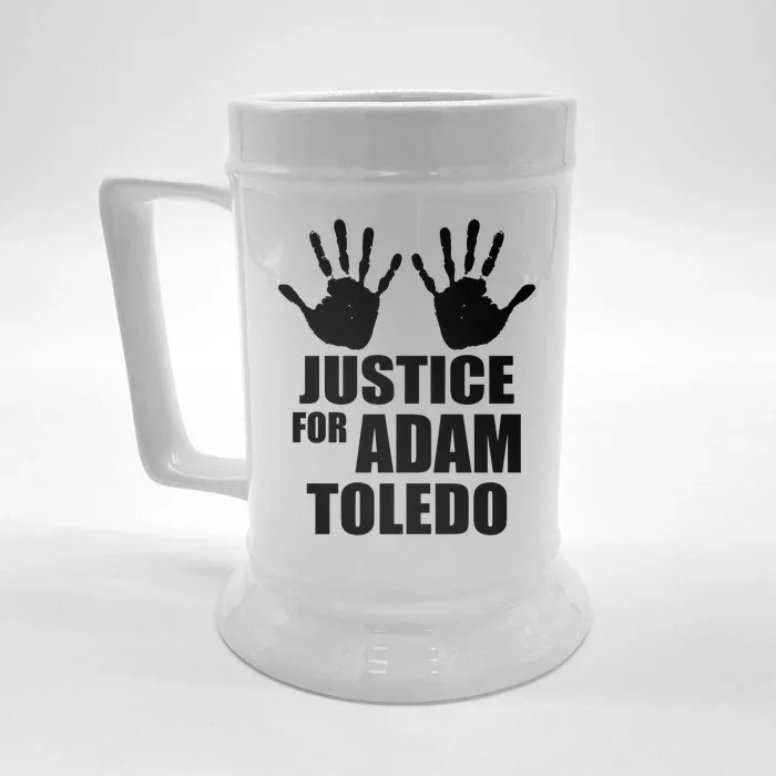 Justice For Adam Toledo Black Lives Matter Front & Back Beer Stein