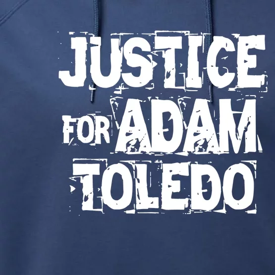 Justice for Adam Toledo BLM Black Lives Matter Performance Fleece Hoodie