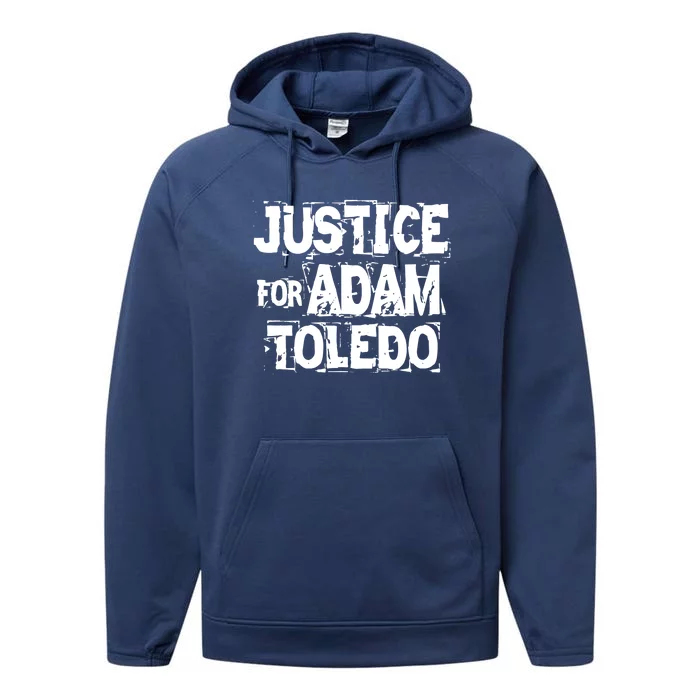 Justice for Adam Toledo BLM Black Lives Matter Performance Fleece Hoodie