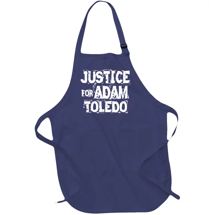 Justice for Adam Toledo BLM Black Lives Matter Full-Length Apron With Pocket