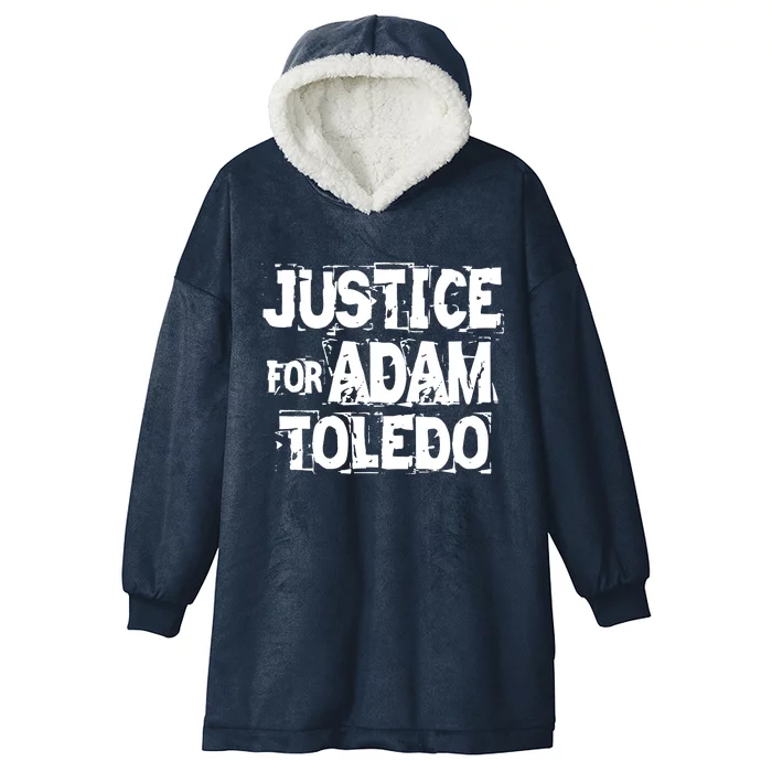 Justice for Adam Toledo BLM Black Lives Matter Hooded Wearable Blanket