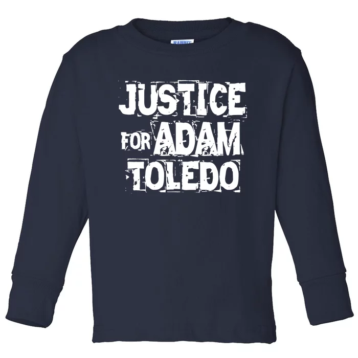 Justice for Adam Toledo BLM Black Lives Matter Toddler Long Sleeve Shirt