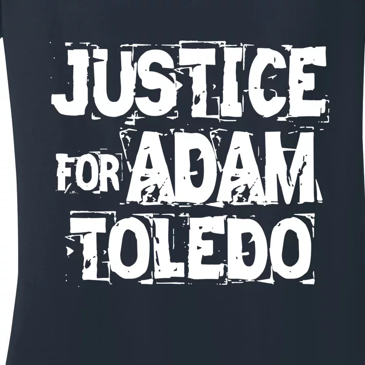 Justice for Adam Toledo BLM Black Lives Matter Women's V-Neck T-Shirt