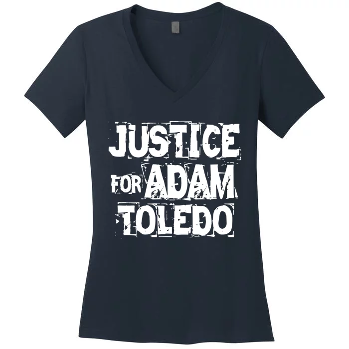 Justice for Adam Toledo BLM Black Lives Matter Women's V-Neck T-Shirt