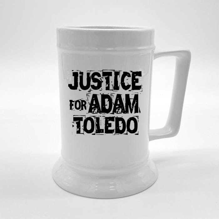 Justice for Adam Toledo BLM Black Lives Matter Front & Back Beer Stein