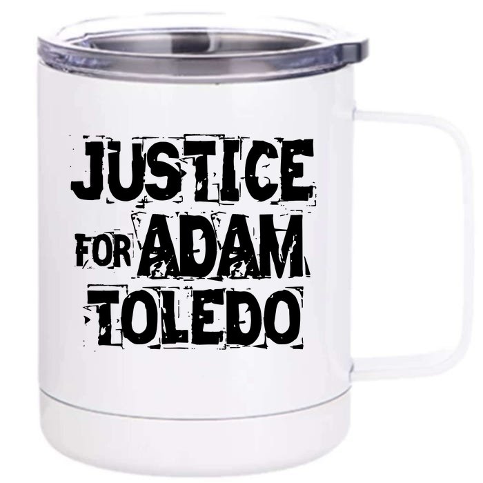 Justice for Adam Toledo BLM Black Lives Matter Front & Back 12oz Stainless Steel Tumbler Cup