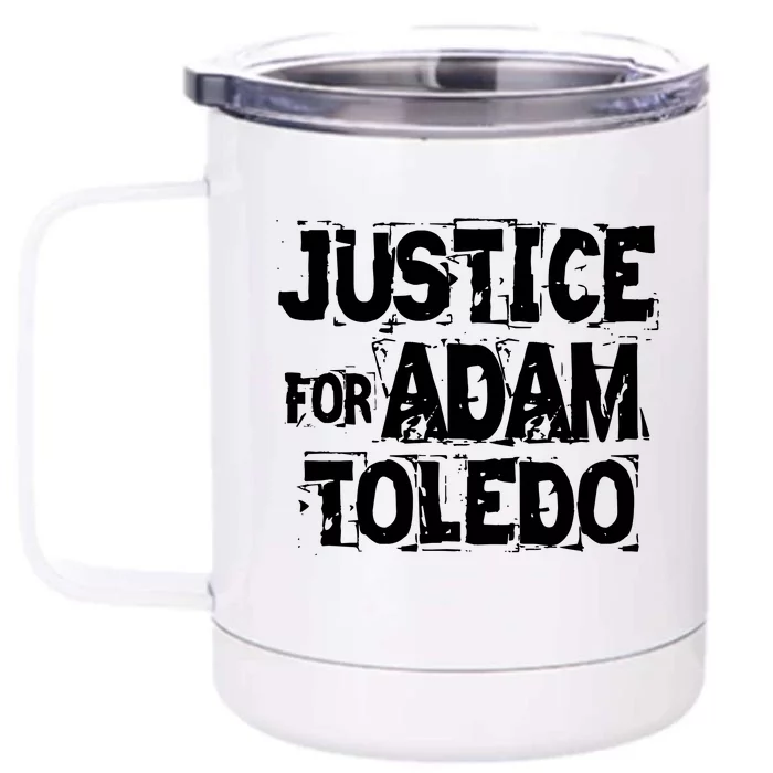 Justice for Adam Toledo BLM Black Lives Matter Front & Back 12oz Stainless Steel Tumbler Cup