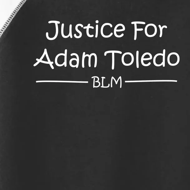 Justice For Adam Toledo BLM Hand Writing Toddler Fine Jersey T-Shirt