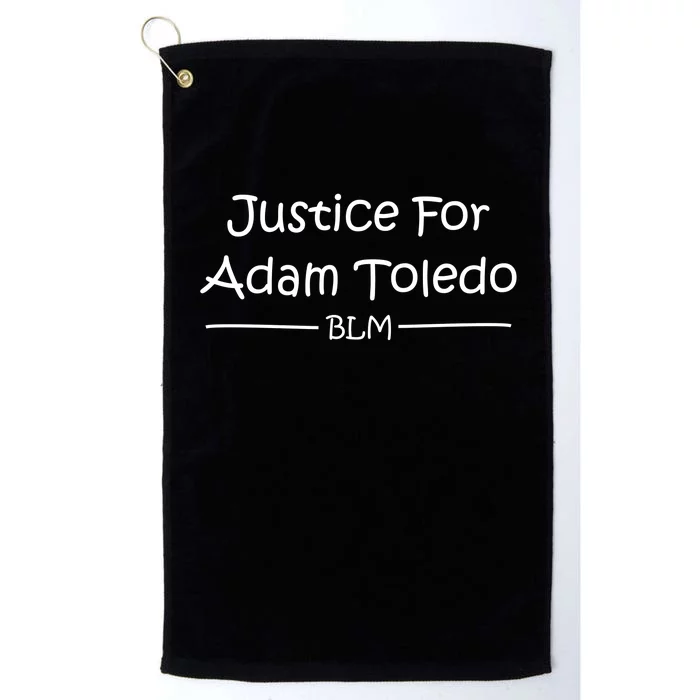 Justice For Adam Toledo BLM Hand Writing Platinum Collection Golf Towel