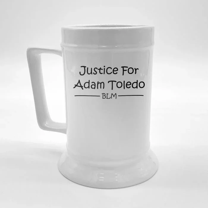 Justice For Adam Toledo BLM Hand Writing Front & Back Beer Stein