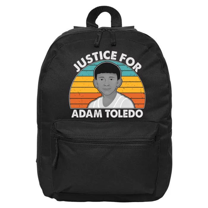 Justice For Adam Toledo Vintage 16 in Basic Backpack