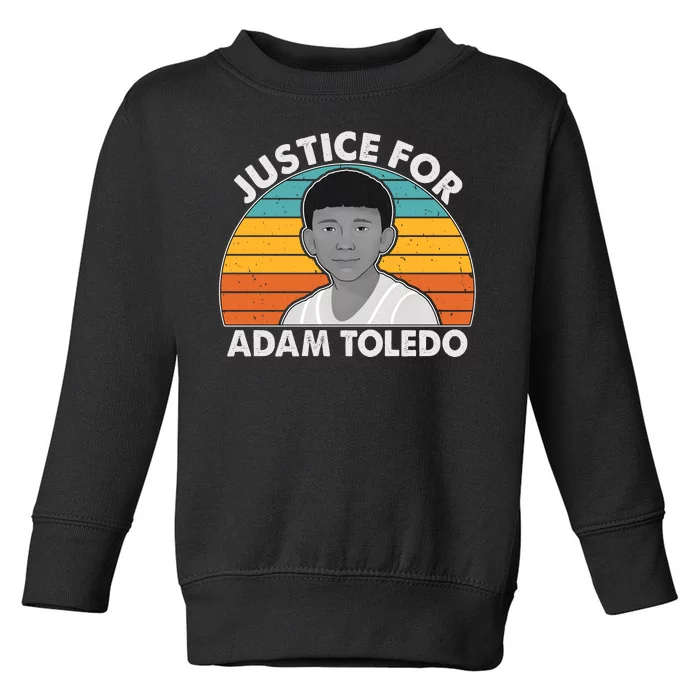 Justice For Adam Toledo Vintage Toddler Sweatshirt