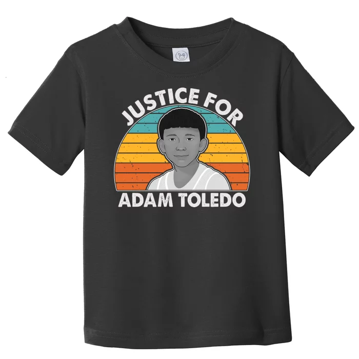 Justice For Adam Toledo Vintage Toddler T-Shirt