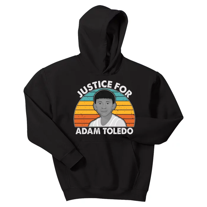 Justice For Adam Toledo Vintage Kids Hoodie