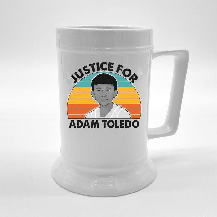 Justice For Adam Toledo Vintage Front & Back Beer Stein