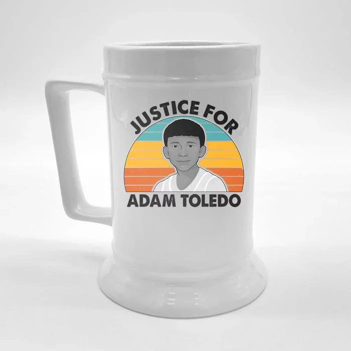 Justice For Adam Toledo Vintage Front & Back Beer Stein