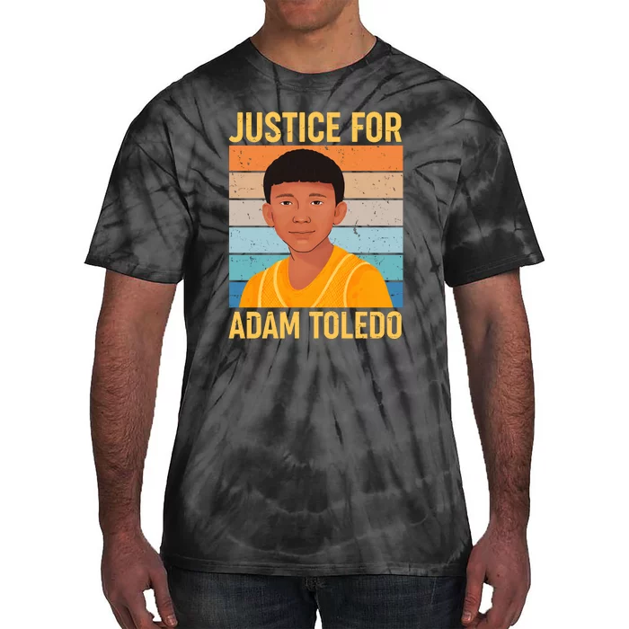 Justice For Adam Toledo Vintage Poster Tie-Dye T-Shirt