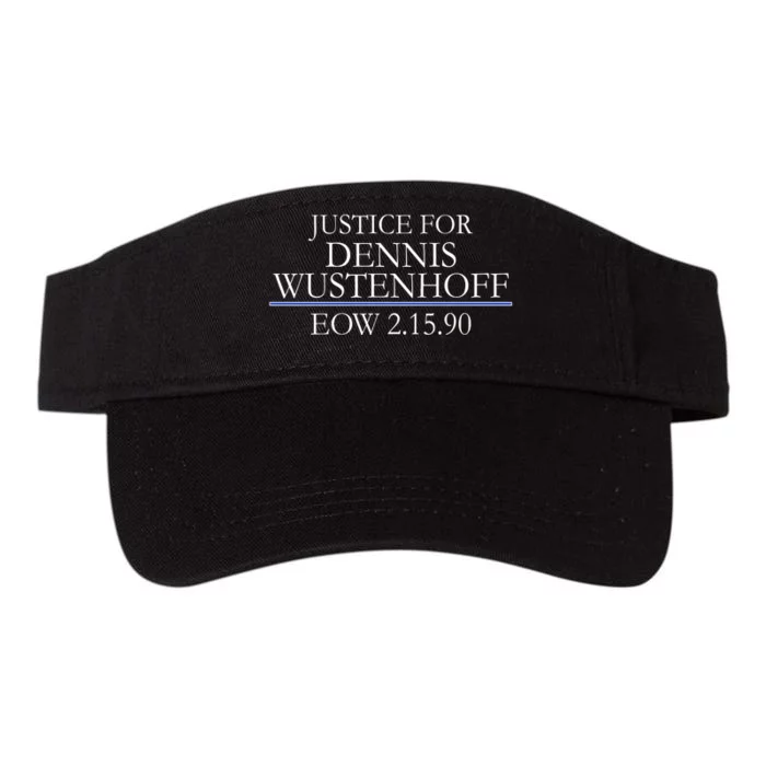 Justice For Dennis Wustenhoff EOW 2-15-90 Valucap Bio-Washed Visor