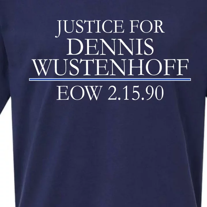 Justice For Dennis Wustenhoff EOW 2-15-90 Sueded Cloud Jersey T-Shirt