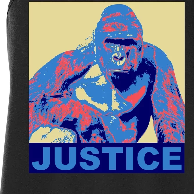 Justice For Harambe RIP Poster Women's Racerback Tank