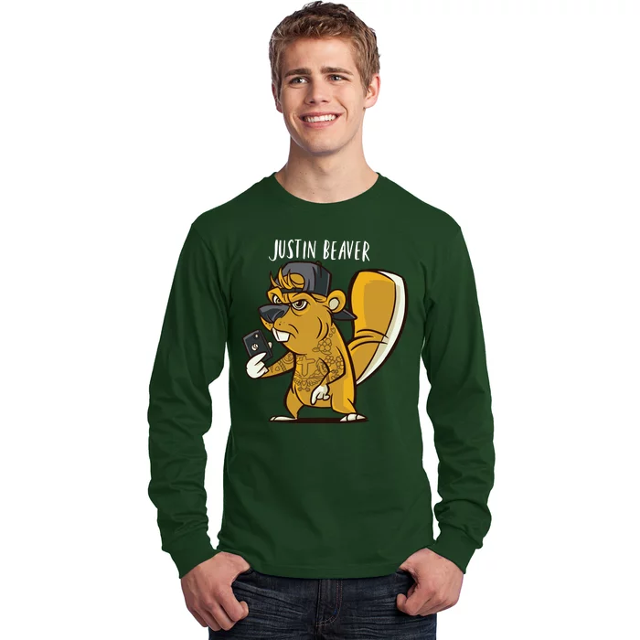 Justin Beaver Long Sleeve Shirt