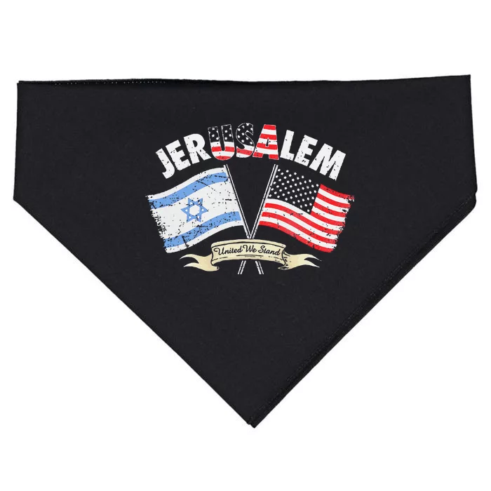 Jerusalem United We Stand USA-Made Doggie Bandana