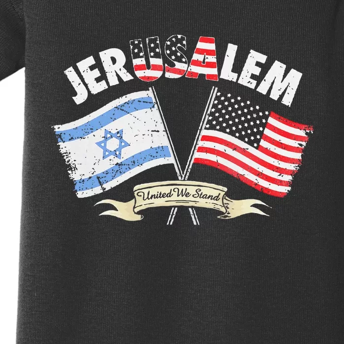 Jerusalem United We Stand Baby Bodysuit