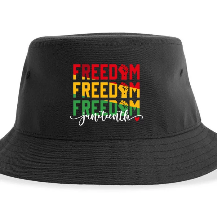 Juneteenth Vibes 1865 Black History Sustainable Bucket Hat