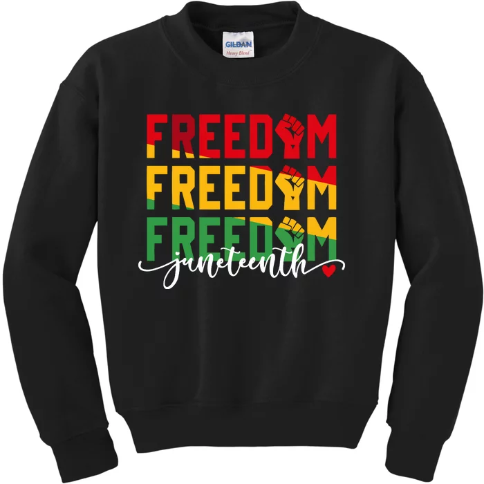 Juneteenth Vibes 1865 Black History Kids Sweatshirt