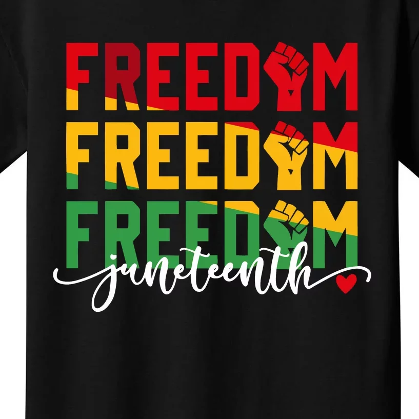 Juneteenth Vibes 1865 Black History Kids T-Shirt