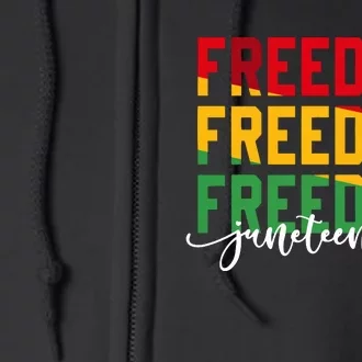 Juneteenth Vibes 1865 Black History Full Zip Hoodie