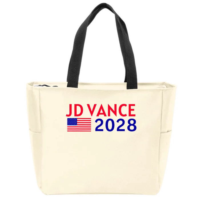 Jd Vance 2028 American Flag Vote Vance 2028 President Usa Zip Tote Bag