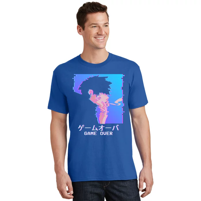 Japanese Vaporwave Aesthetic Sad Anime Game Over Lofi Cool Gift T-Shirt